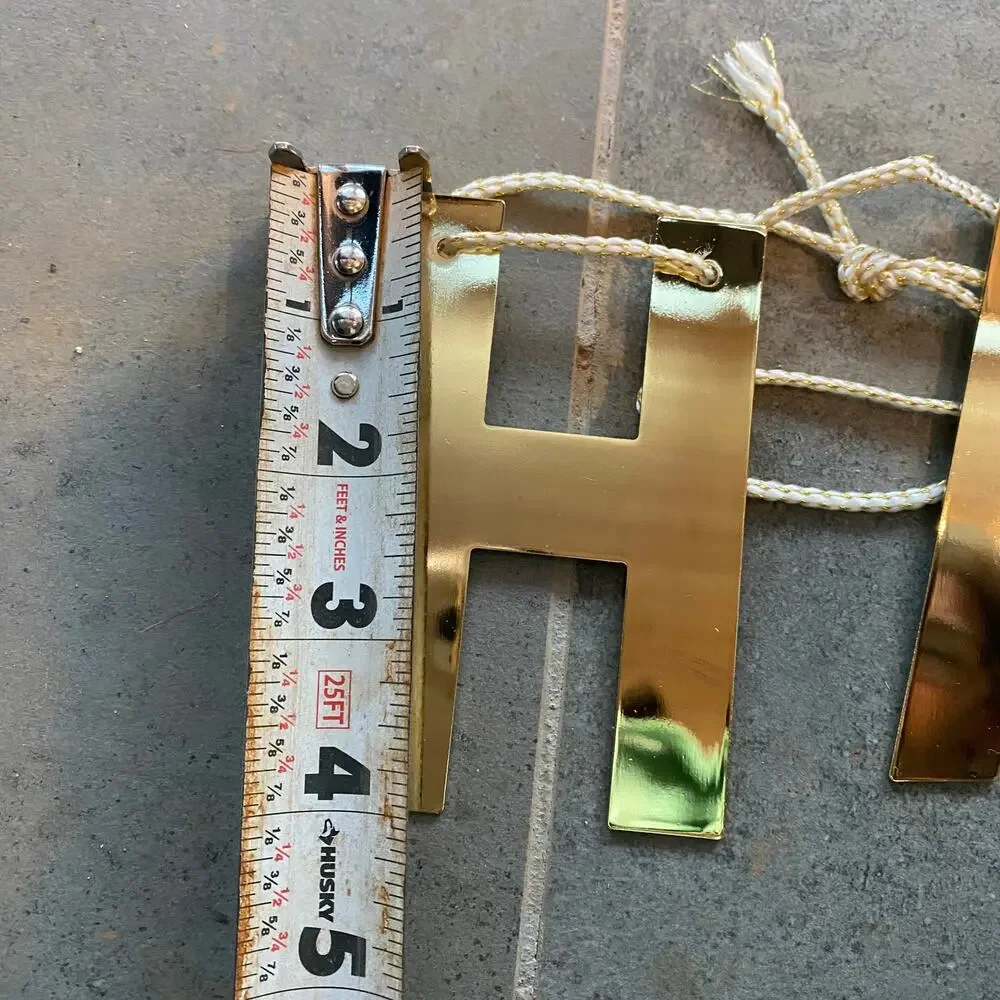 HAPPY EASTER Banner 4” Letters Shiny Gold Letter Garland on Cord‎ UNUSED